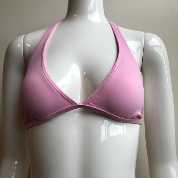 Billabong surf solid pink halter low rise bikini set - Picture 3 of 8